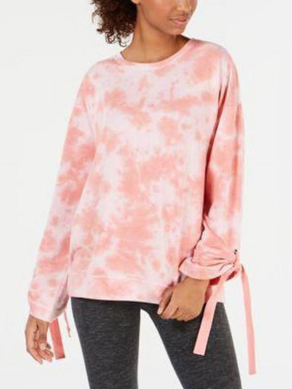 Ideology Womens Tie dyed Tie sleeve Top